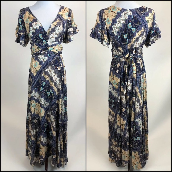 Abel The Label Floral Boho Patchwork Maxi Dress - Picture 3 of 10
